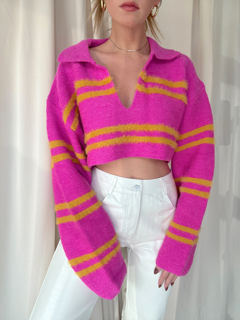 RAINE SWEATER TOP PINK