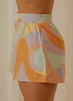 RAFFI LINEN SHORTS PASTEL WAVE