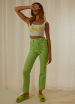 ELECTRIC AVENUE PANTS LIME WAVE