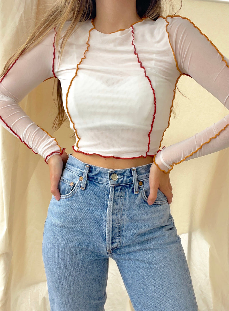 FORREST MESH TOP WHITE