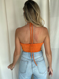 POOL SUITE CROP TOP ORANGE