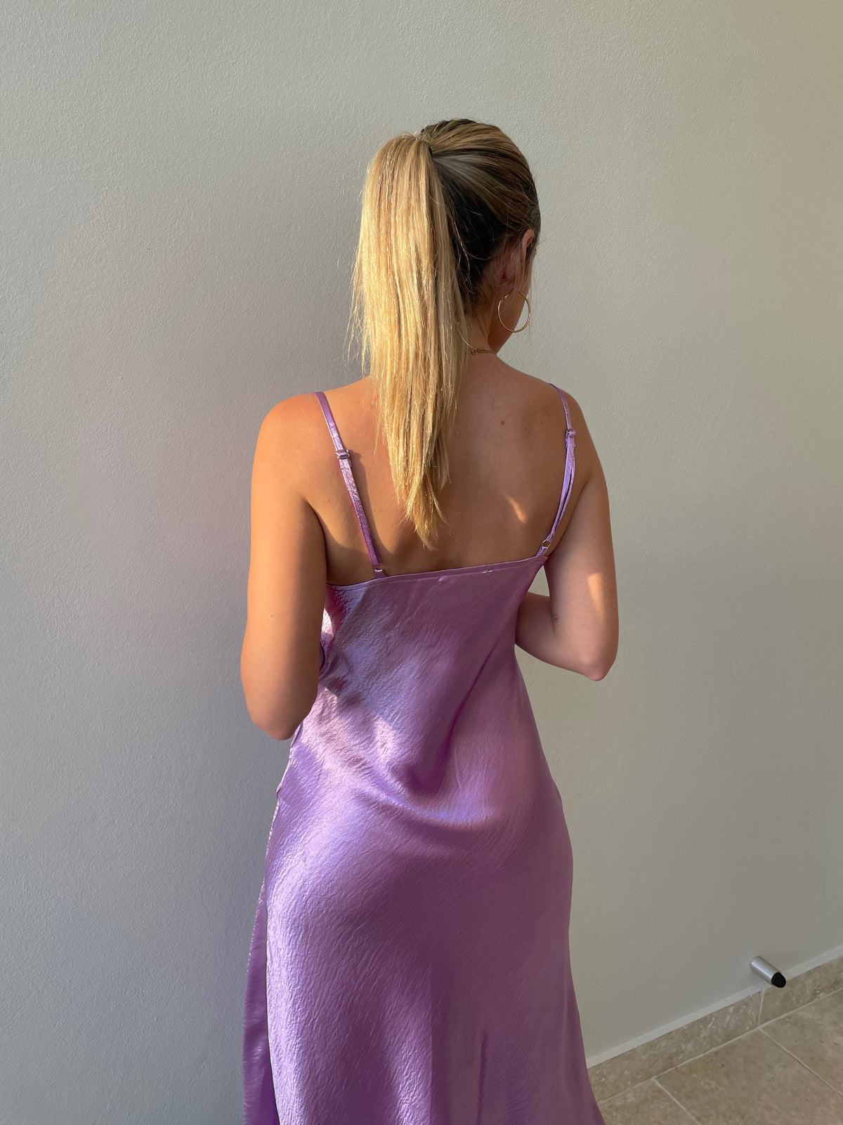 GEORGIA SATIN SLIP DRESS