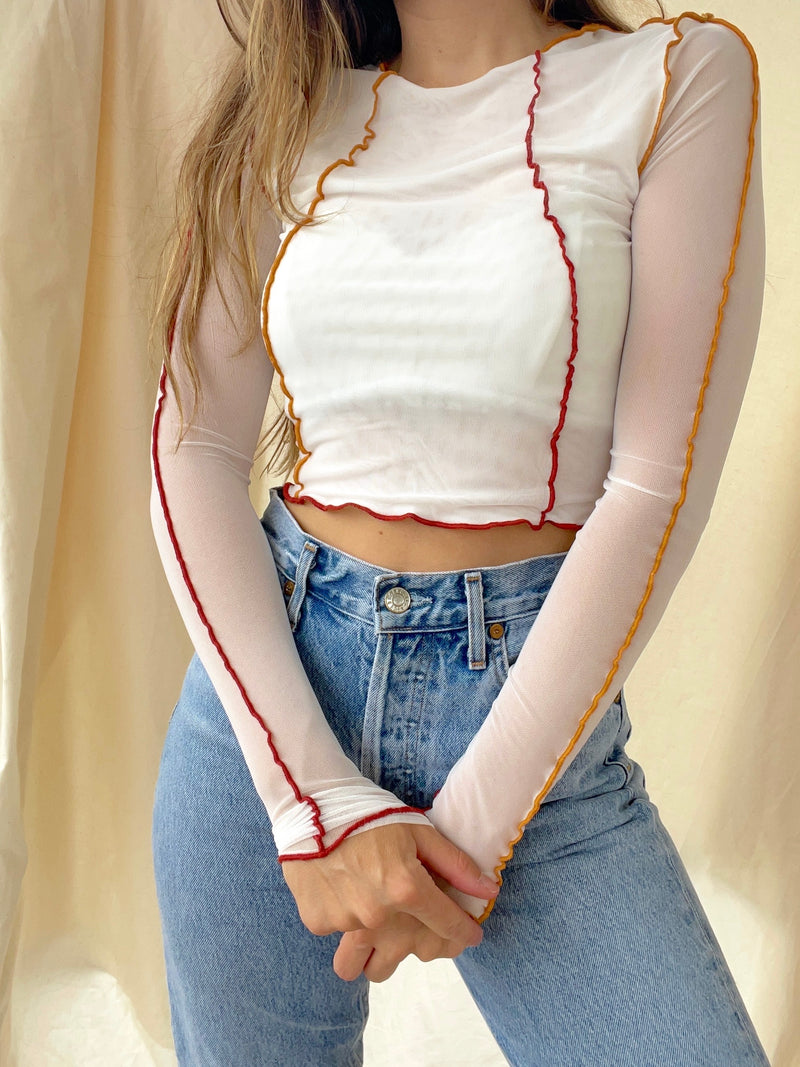 FORREST MESH TOP WHITE