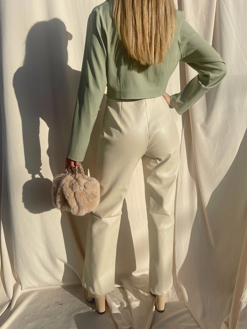 ALASKA BONE LEATHER PANTS