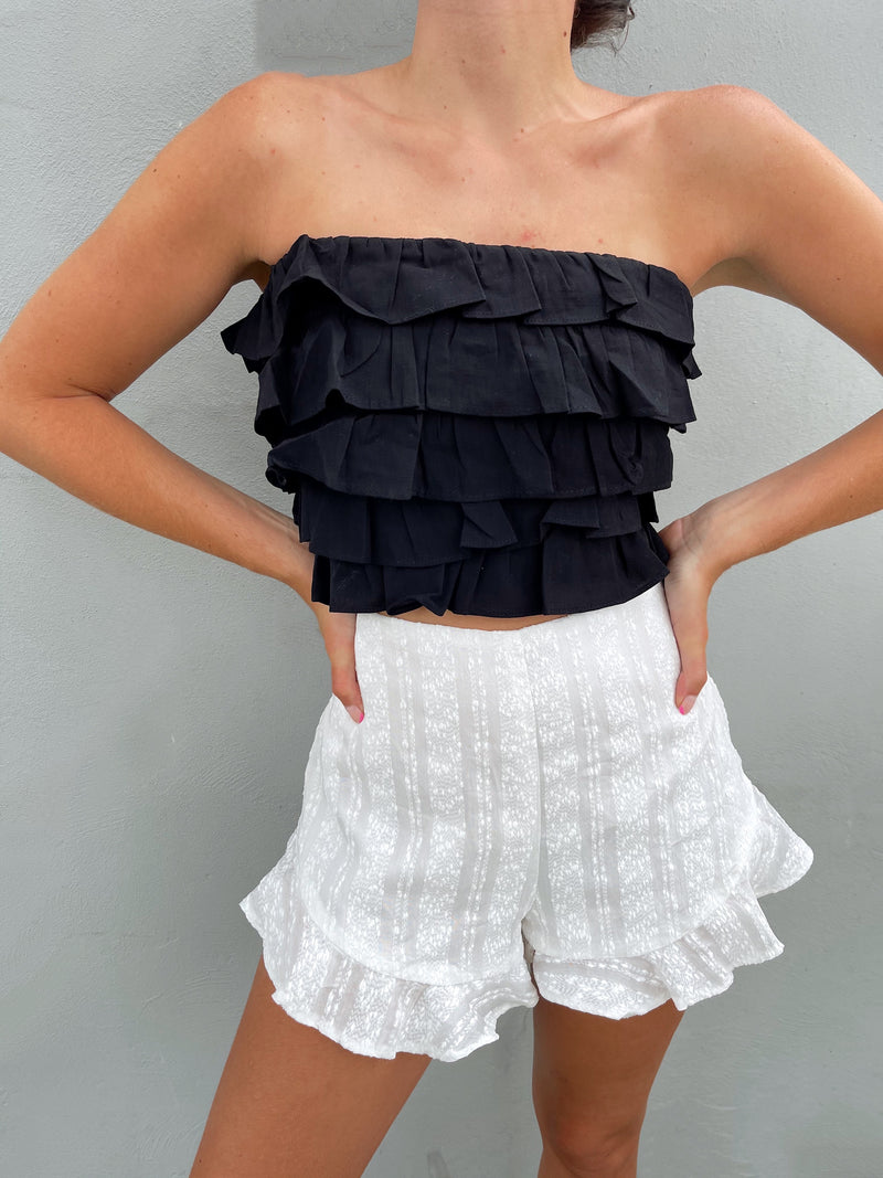 TILLY BLACK CROP TOP