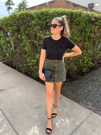 LUCCA LEOPARD MINI SKIRT