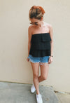 LILOU STRAPLESS TOP