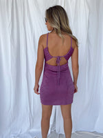 GOLDEN GIRL MINI DRESS PURPLE