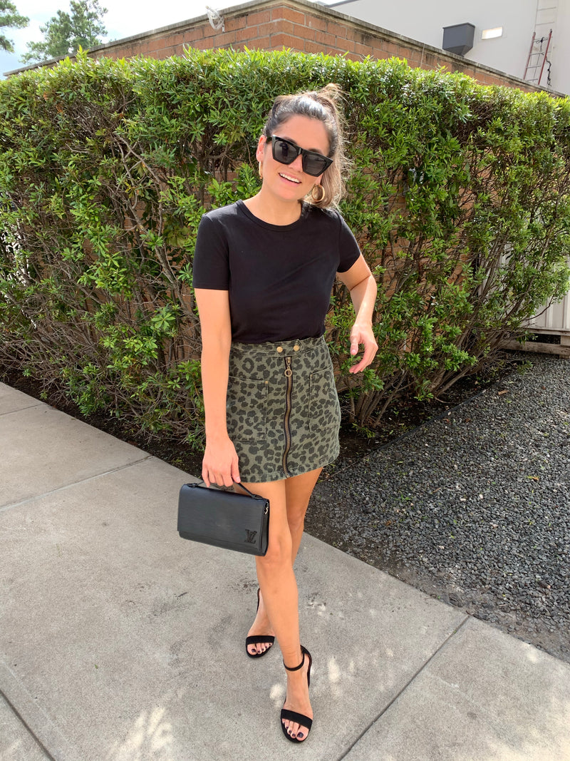 Lucca Leopard Mini Skirt