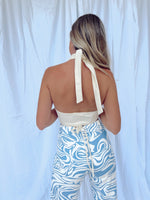 ON THE RUN CROP TOP IVORY