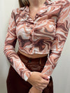 MORGAN WAVY MESH TOP