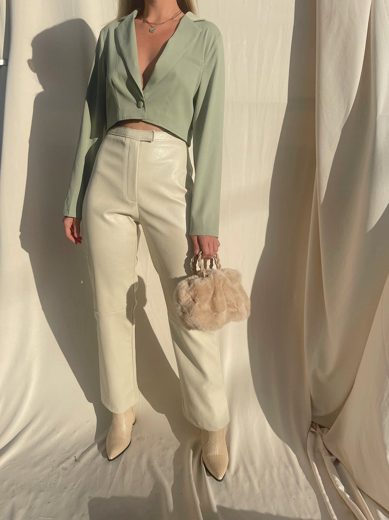 ALASKA BONE LEATHER PANTS