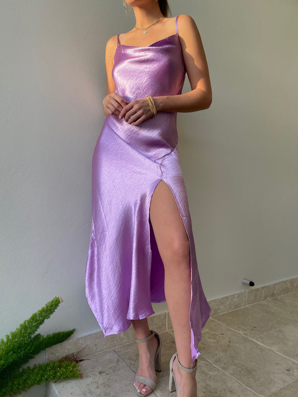 GEORGIA SATIN SLIP DRESS