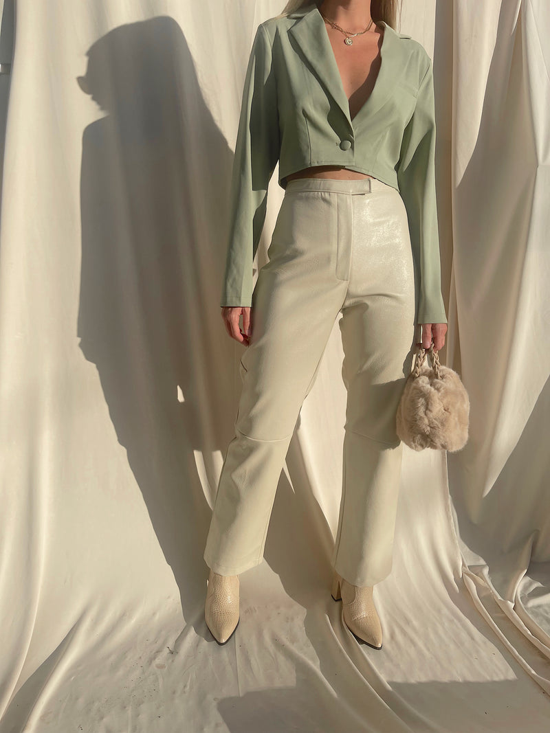 ALASKA BONE LEATHER PANTS