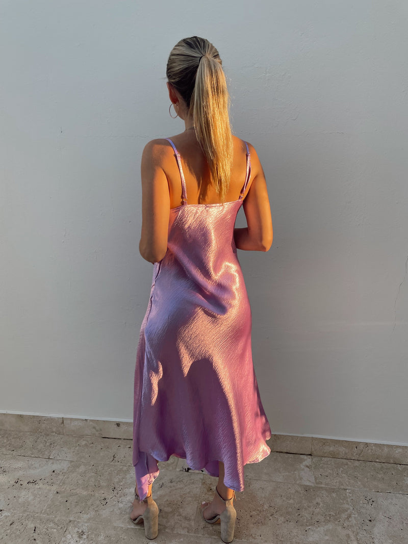 GEORGIA SATIN SLIP DRESS