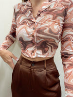 MORGAN WAVY MESH TOP