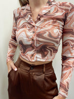 MORGAN WAVY MESH TOP