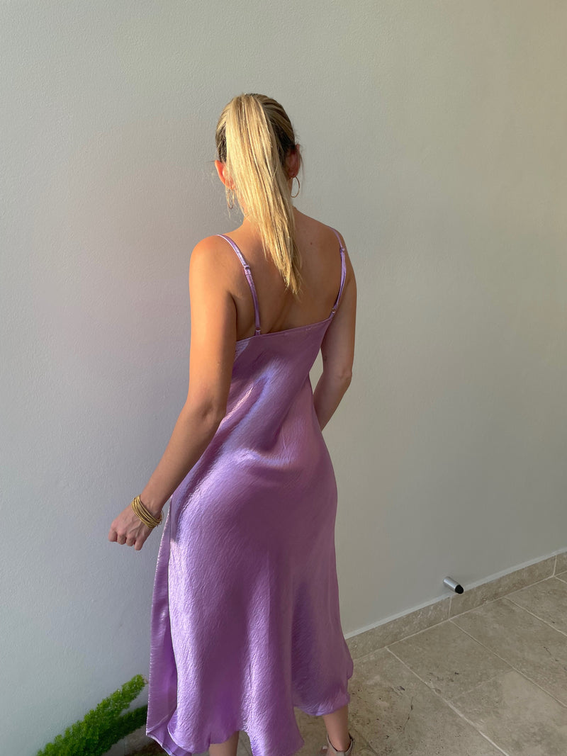 GEORGIA SATIN SLIP DRESS