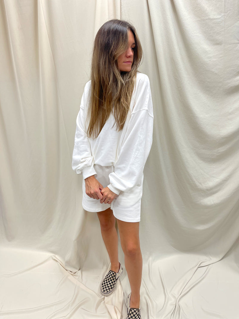 EVAN WHITE SWEAT SET