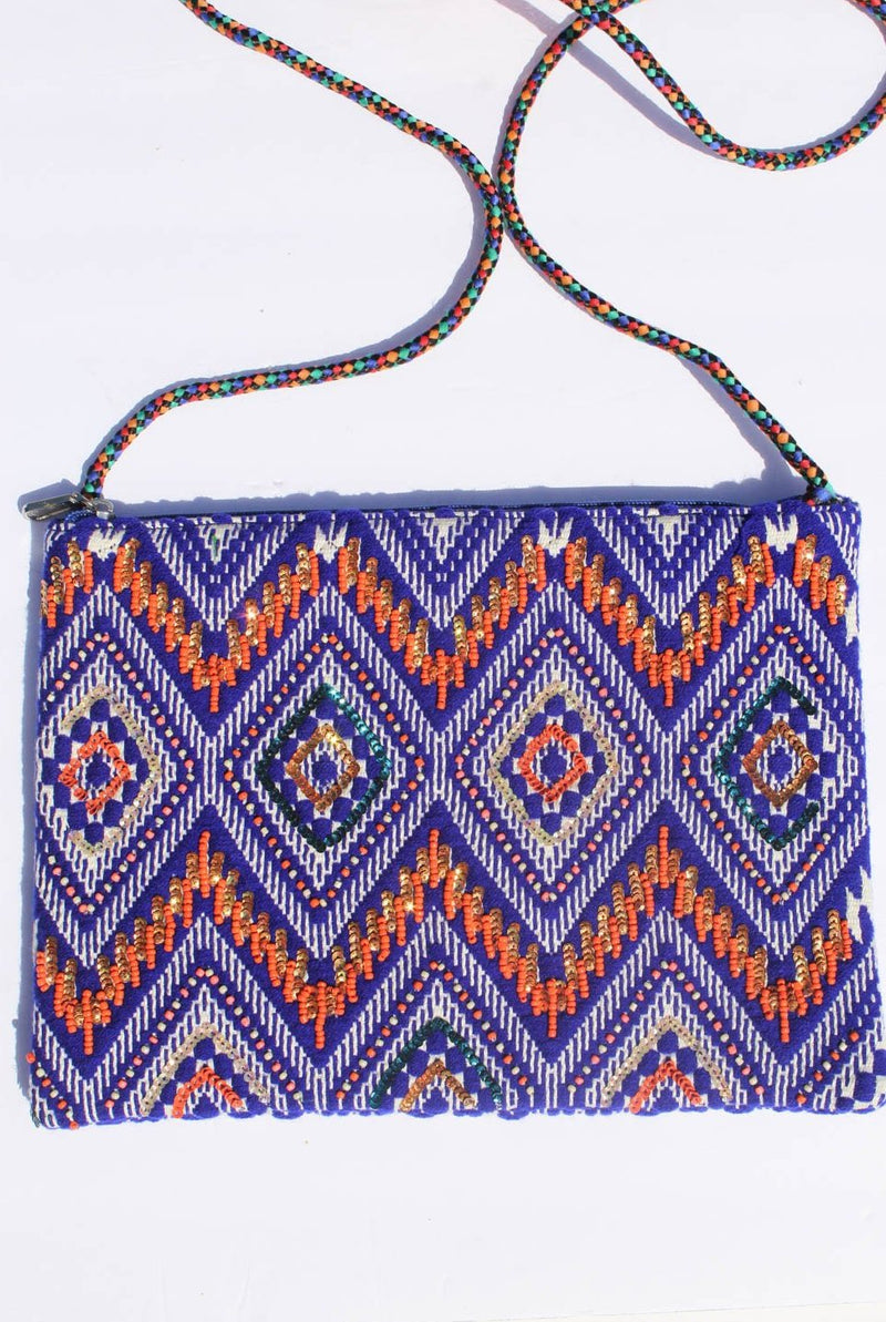 Justine Tribal Beaded Crossbody